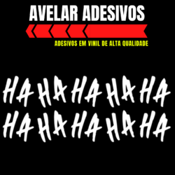 Adesivo Hahahahaha - Adesivos Carro Moto Capacete Bike